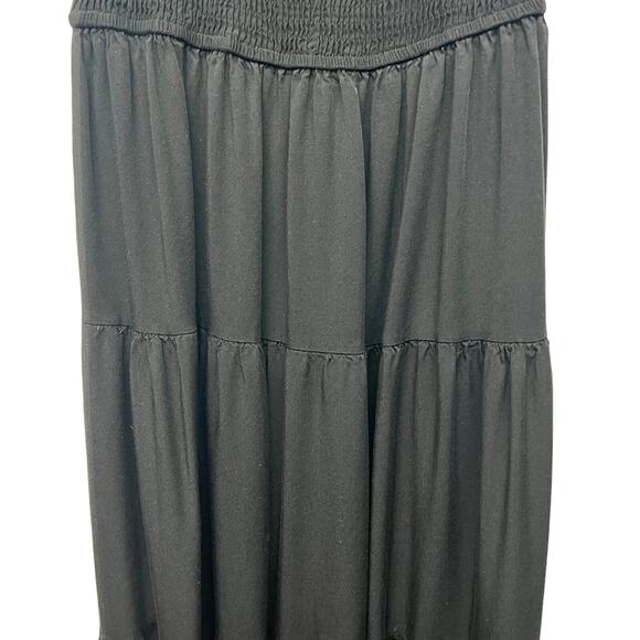 Merokeety Womens Maxi Dress Small Smocked Tiered Dark Cottage Dark Fairy Whimsy - Picture 10 of 15